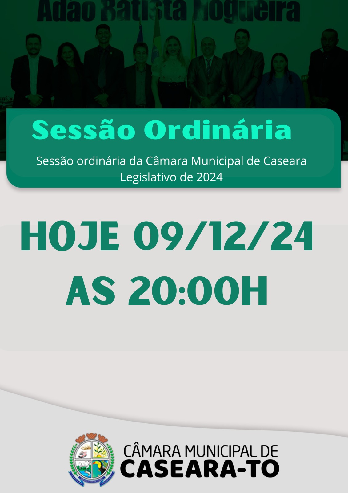 Câmara Municipal convida a população para a sessão ordinária do dia 09.12.2024 