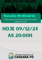 Câmara Municipal convida a população para a sessão ordinária do dia 09.12.2024 