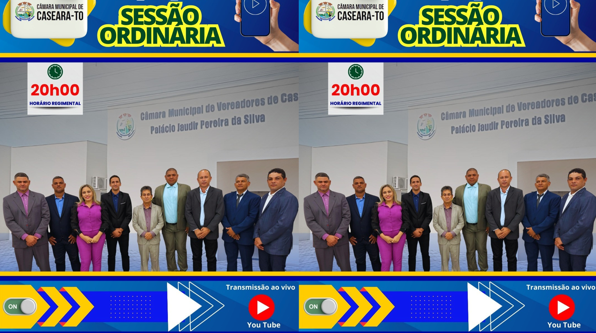 Câmara Municipal de Caseara convida população para sessões ordinárias nesta quarta e quinta-feira
