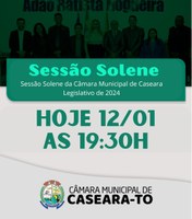 Sessão Solene dia 12/01/2024